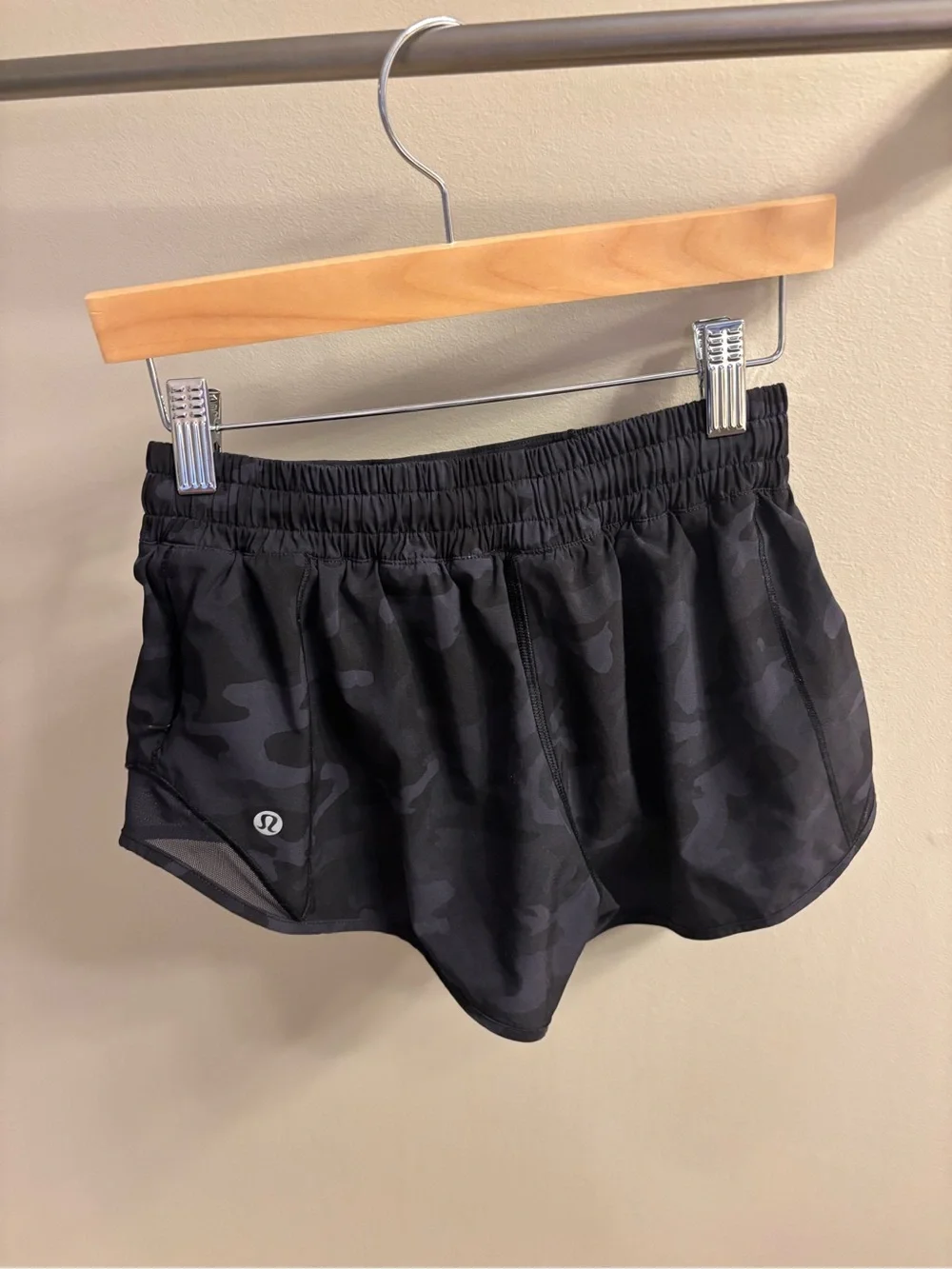Lululemon black camo shorts